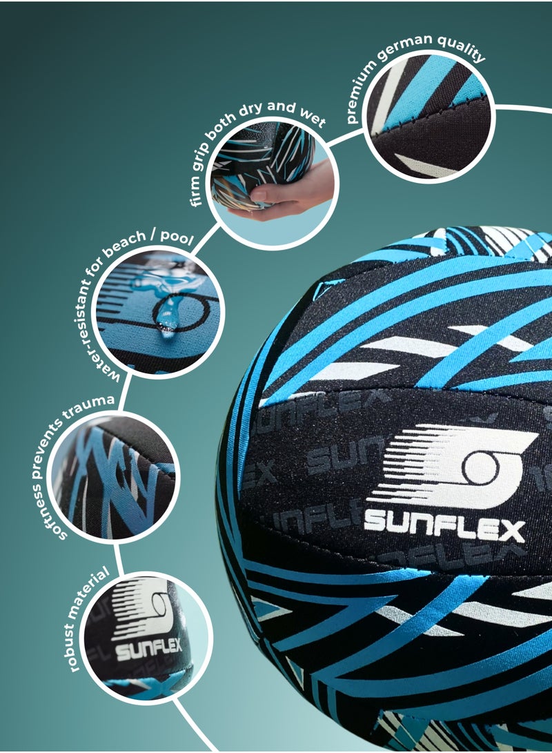 صنفليكس كرة الشاطئ والمرح صن فليكس مقاس 5 أكشن برو | كرة ناعمة من النيوبرين للعب الخارجي والمائي - Image 4