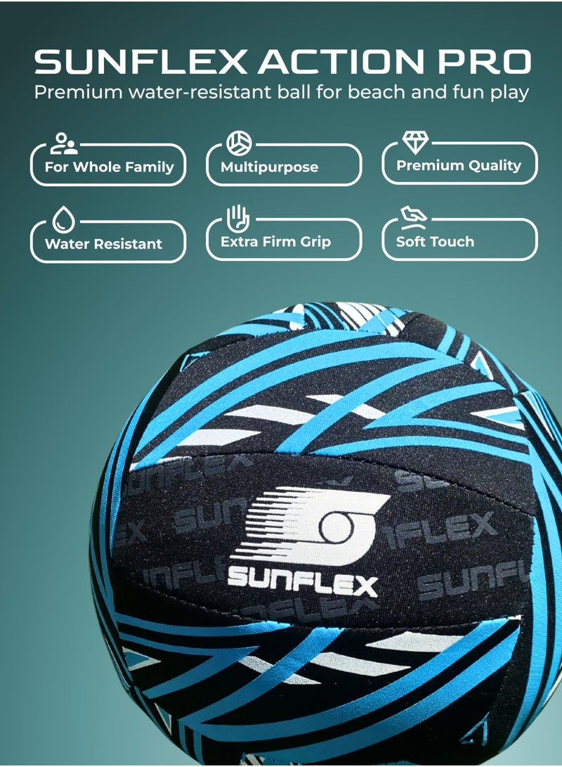 صنفليكس كرة الشاطئ والمرح صن فليكس مقاس 5 أكشن برو | كرة ناعمة من النيوبرين للعب الخارجي والمائي - Image 2
