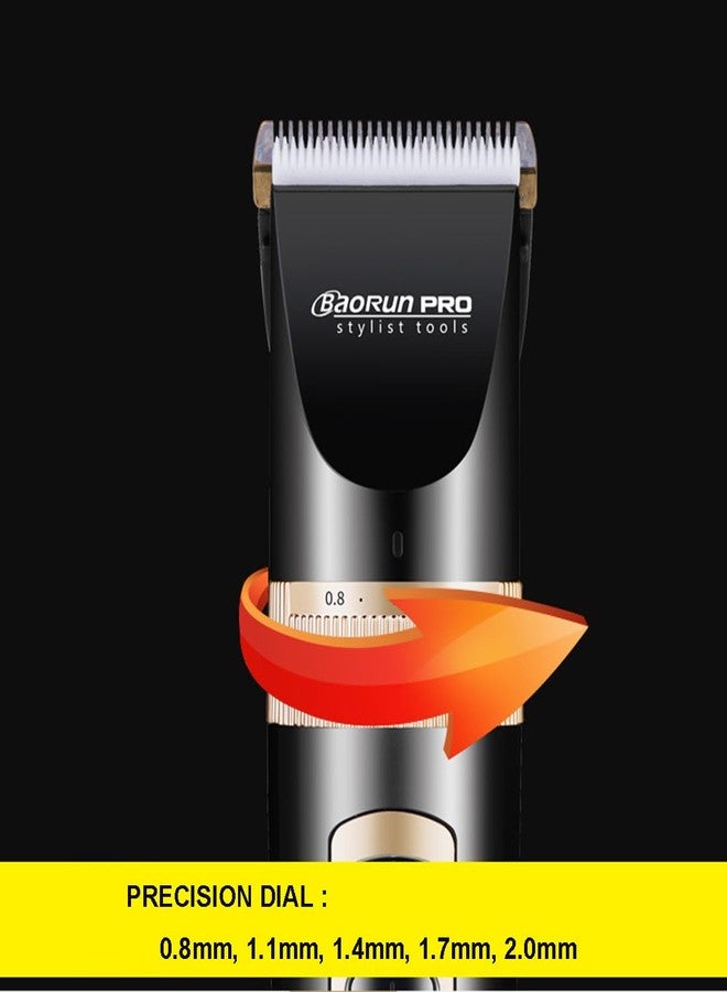 Maxshop Cordless Hair Clippers for Men Kids Grooming Hair Cutting & Trimming Kit with Guide Combs Charging Dock (Gold) - Image 3