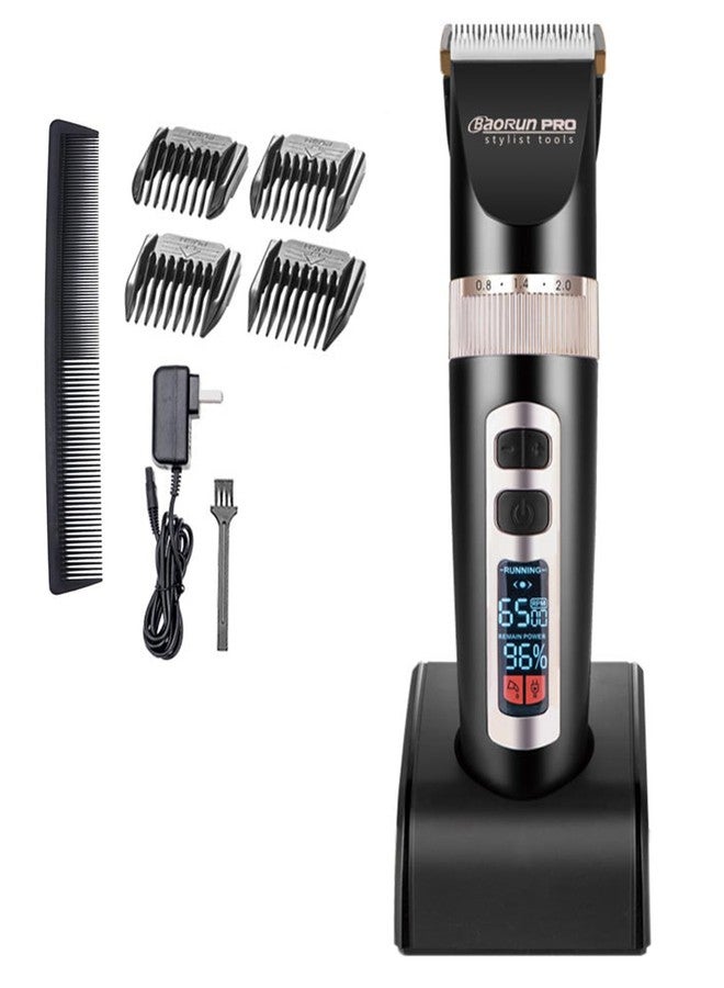 Maxshop Cordless Hair Clippers for Men Kids Grooming Hair Cutting & Trimming Kit with Guide Combs Charging Dock (Gold) - Image 1