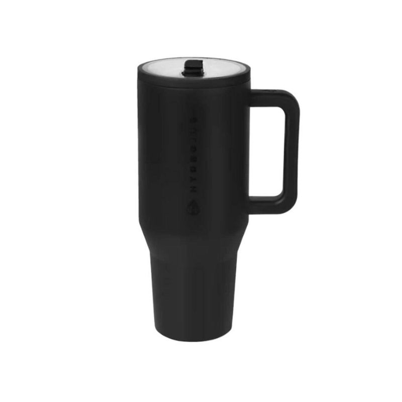 كوب قهوة بغطاء بشفاط وغطاء مانع للتسرب من ستانلس ستيل وجدار مزدوج، 24 oz مع غطاء بقشة من الستانلس ستيل - Image 1