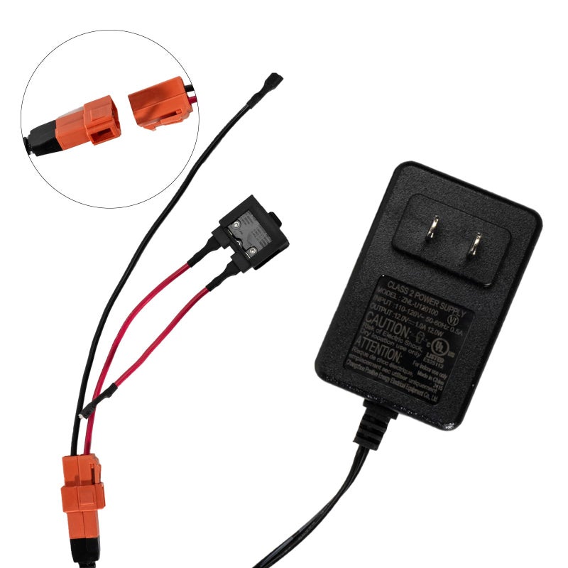 ToiCottage 12 Volt Battery Charger For Ride On Toys And Battery Wire 12V Kids Ride On Car Charger 12V Electric Car Riding Toy Battery Power And Charging Socket Adapter Square Plug - Image 4