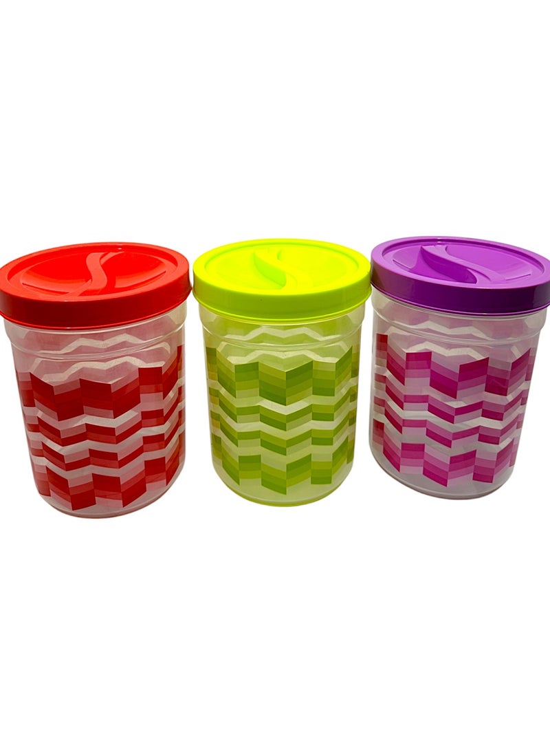 JAYPEE Plastic Multipurpose Storage Containers With Attractive Design Transparent Body For Easy Identification Of Contents Food-Grade Quality Set Of 3 Pieces 2 Liter Each  - Image 2