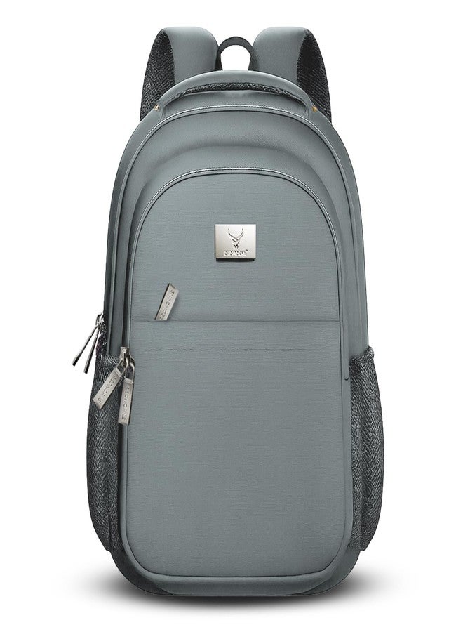 REDHORNS School Backpack with 15.6inch Laptop Holder and waterproof material For Men and Women - College, Office, Business, School Bag (Grey) - Image 1