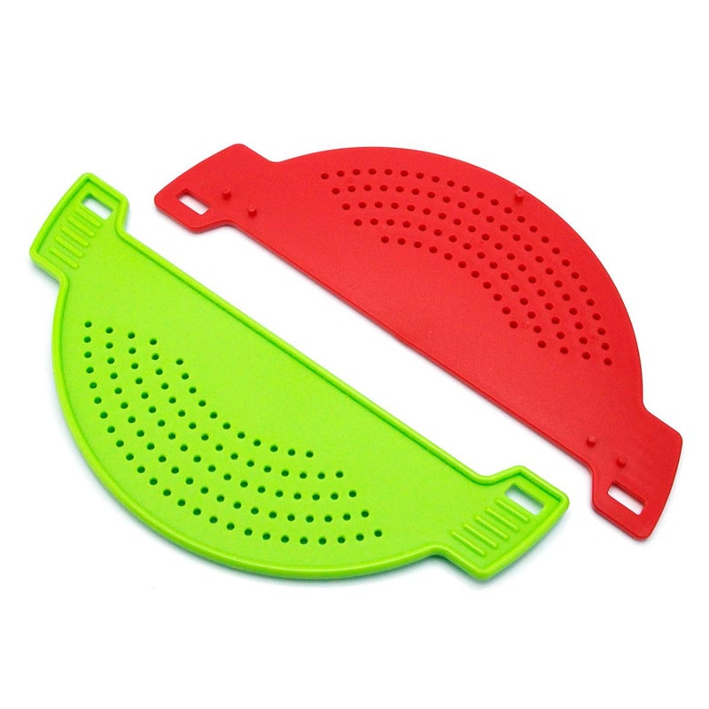 3Pcs Kitchen Pot Strainer Set for Pasta Washing and Draining Random Color - Image 2