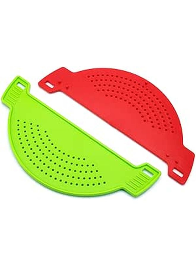 3Pcs Kitchen Pot Strainer Set for Pasta Washing and Draining Random Color - Image 1
