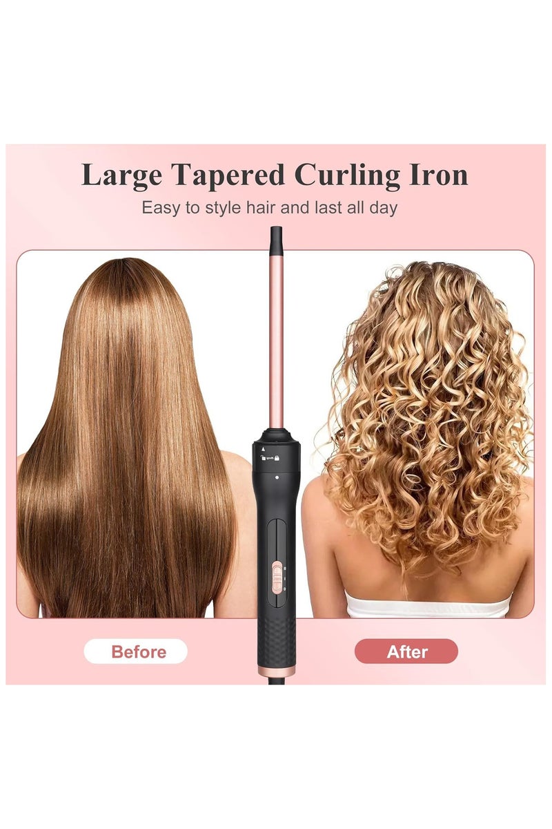 PANDA JOJO Professional 13mm Curling Iron, Tiny Curling Wand for Short & Long Hair, Small Ceramic Barrel Curling Iron Wand with 2 Temperature, Include Heat Protective Glove - Image 2