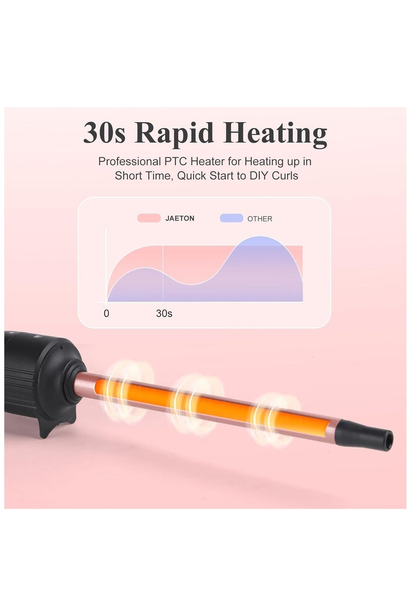 PANDA JOJO Professional 13mm Curling Iron, Tiny Curling Wand for Short & Long Hair, Small Ceramic Barrel Curling Iron Wand with 2 Temperature, Include Heat Protective Glove - Image 3