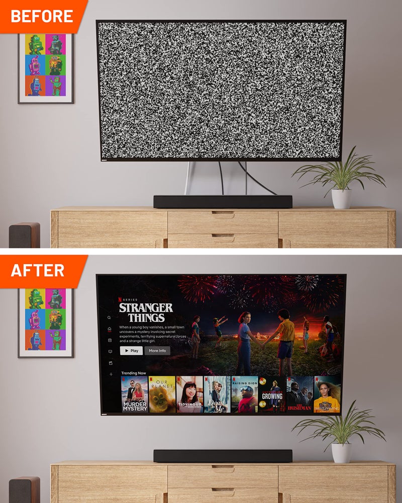 ECHOGEAR TV Cord Hider for Wall Mounted TV - White Cable Management Kit Hides TV Wires Behind The Wall- Includes 2 Pass Throughs, Locking Brackets, and Hole Saw Drill Attachment for Easy Install - Image 5