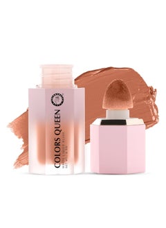 Matte Liquid Blush Highly Pigmented Smooth Texture Long Lasting Lightweight Blusher Face Eye Lips Sponge Tip Applicator 04 Rosy Glow 6.5g