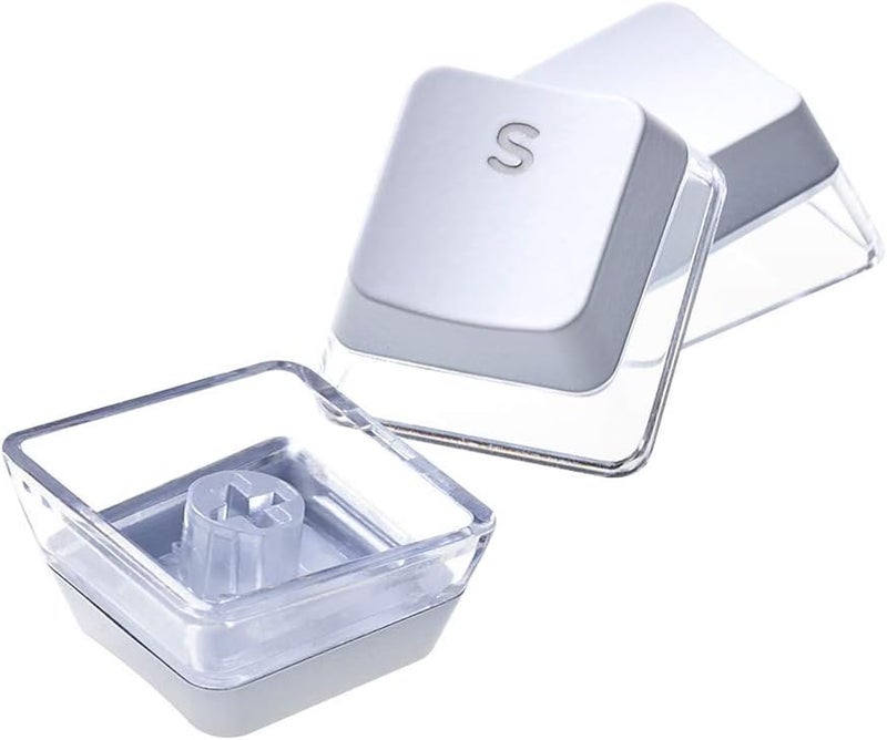 G.Skill Crystal Crown Keycaps - Keycap Set with Transparent Layer for Mechanical Keyboards, Full 104 Key, Standard ANSI 104 English (US) Layout - White - Image 3