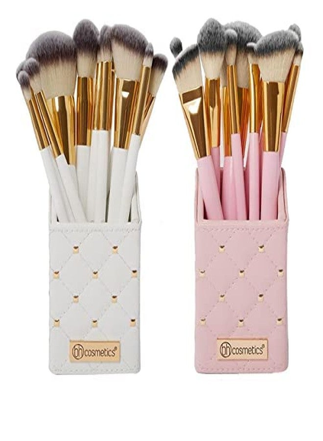 BH STUDIO PRO makeup brush set, Studded Elegance 12-Piece Brush Set (PINK) - Image 1