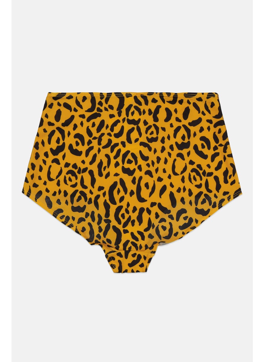 MONKI Women Animal Print Bikini Bottom, Black  - Image 2