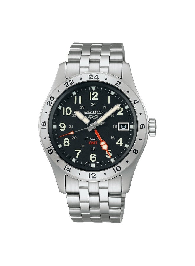Seiko GMT Automatic Black Dial Stainless Steel Men's Watch SSK023K1 - Image 1
