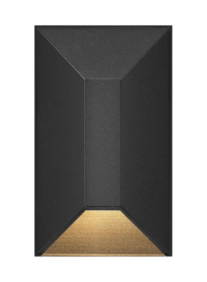 Hinkley Nuvi Small Vertical Rectangular Deck Sconce - Vinyl Alloy, Integrated LED, ADA, Mounts Flush - Black Finish - Image 1