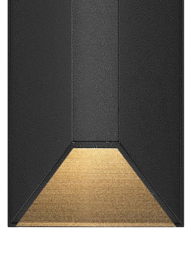 Hinkley Nuvi Small Vertical Rectangular Deck Sconce - Vinyl Alloy, Integrated LED, ADA, Mounts Flush - Black Finish - Image 4