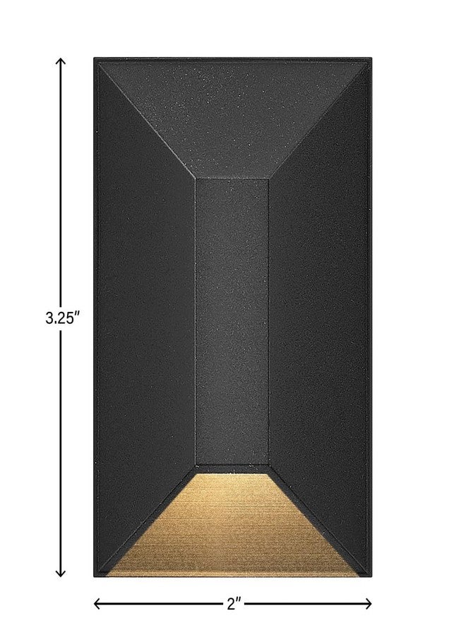 Hinkley Nuvi Small Vertical Rectangular Deck Sconce - Vinyl Alloy, Integrated LED, ADA, Mounts Flush - Black Finish - Image 5