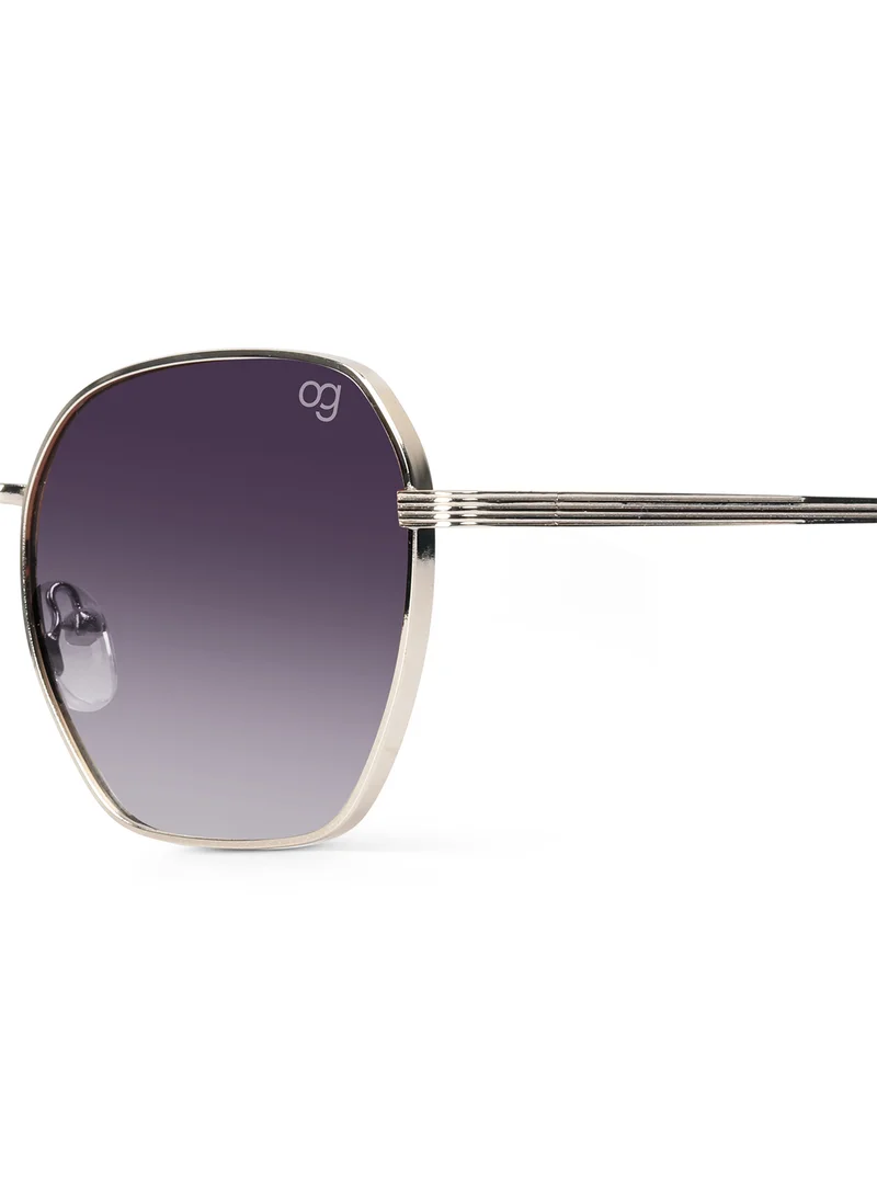 Woggles UV- Protected  Golden Hexagonal Sunglasses