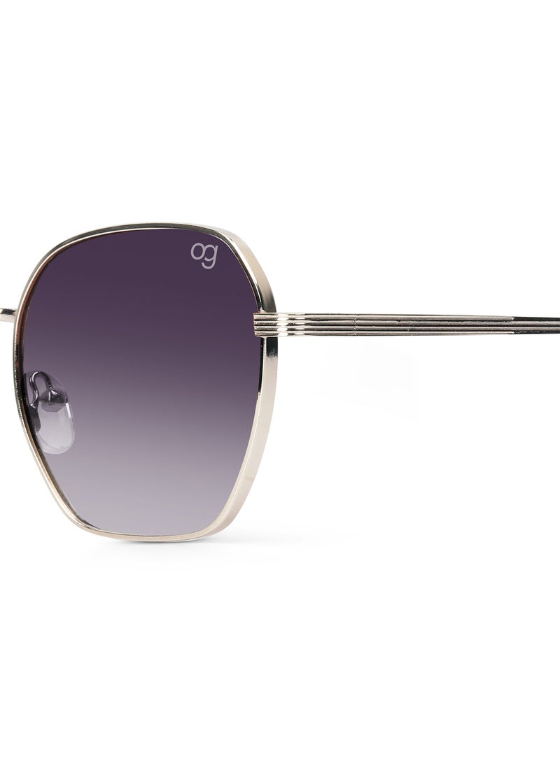 Woggles UV- Protected  Golden Hexagonal Sunglasses - Image 2