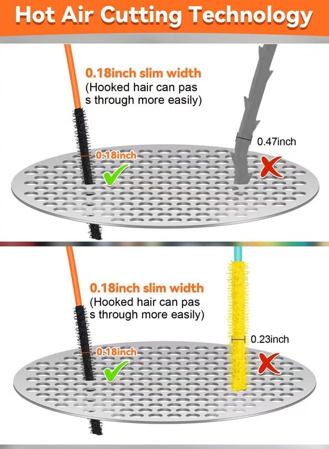 XFIRE-GEAR 32 Inch Anti-break Metal Drain Snake, Hair Clog Remover, Drain Cleaner Tool with Nylon Coating Sink Snake, Drain Clog Remover for Shower, Bathroom Sink Tub (6 Pack) - Image 4