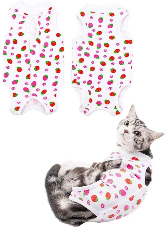Cat Professional Recovery Suit Surgical Recovery Shirt Breathable Recovery Suit for Cats After Surgery Wear Anti Licking Wounds Perfect E-Collar Alternative Pajama Suit (Size L) - Image 1