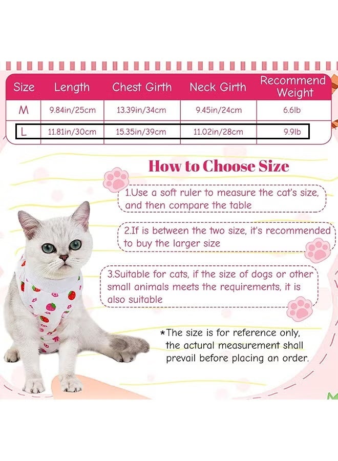 Cat Professional Recovery Suit Surgical Recovery Shirt Breathable Recovery Suit for Cats After Surgery Wear Anti Licking Wounds Perfect E-Collar Alternative Pajama Suit (Size L) - Image 2