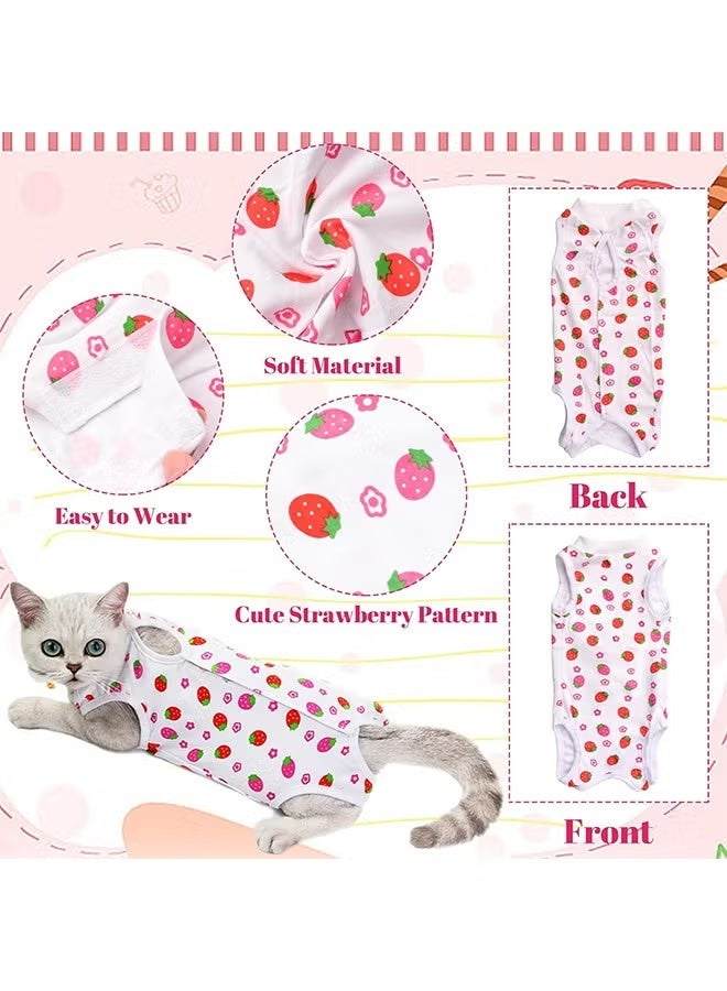 Cat Professional Recovery Suit Surgical Recovery Shirt Breathable Recovery Suit for Cats After Surgery Wear Anti Licking Wounds Perfect E-Collar Alternative Pajama Suit (Size L) - Image 3