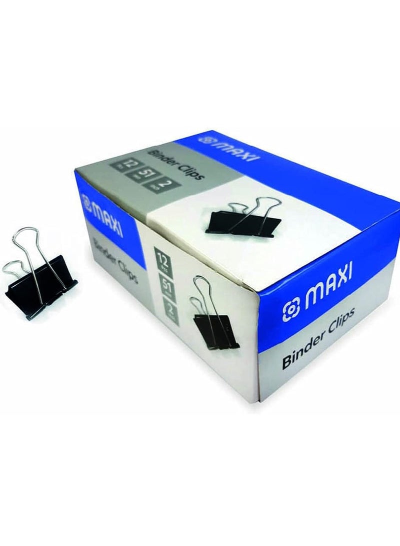 Maxi مشبك ورق مكون من 12 قطعة مقاس 51 مم - Image 1