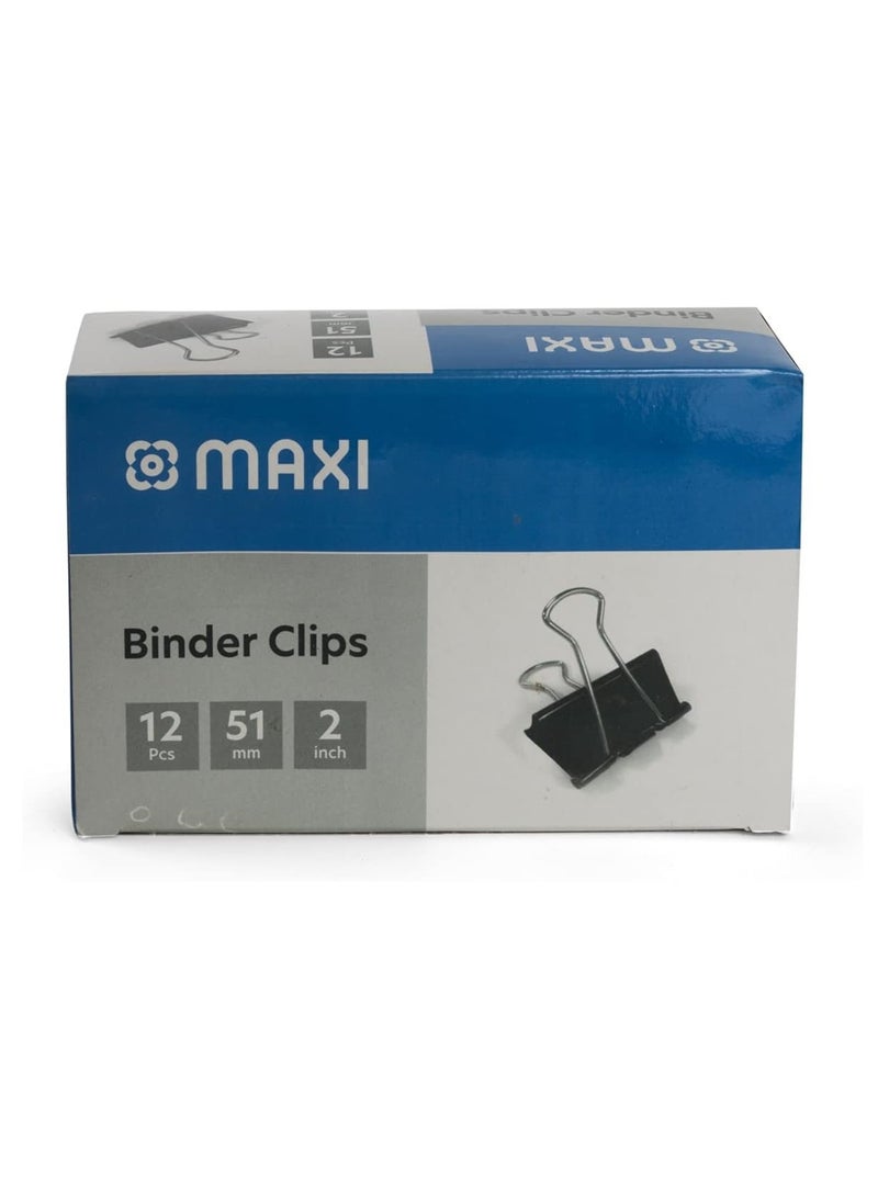 Maxi مشبك ورق مكون من 12 قطعة مقاس 51 مم - Image 2