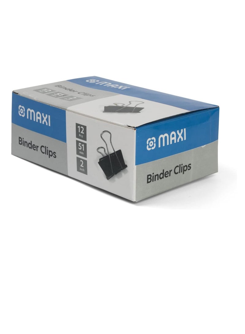 Maxi مشبك ورق مكون من 12 قطعة مقاس 51 مم - Image 3