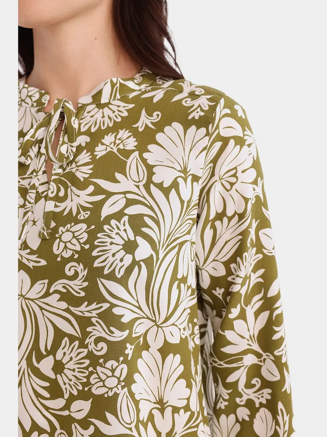 DeFacto DeFacto Regular Fit Crew Neck Long Sleeve Blouse
