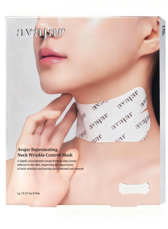 Avajar Collagen Neck Mask, PDRN Neck Firming, Tightening & Lift Mask Neck Wrinkle Patches with Niacinamide, Ceramide & Hyaluronic Acid, 5-Pack - Image 1