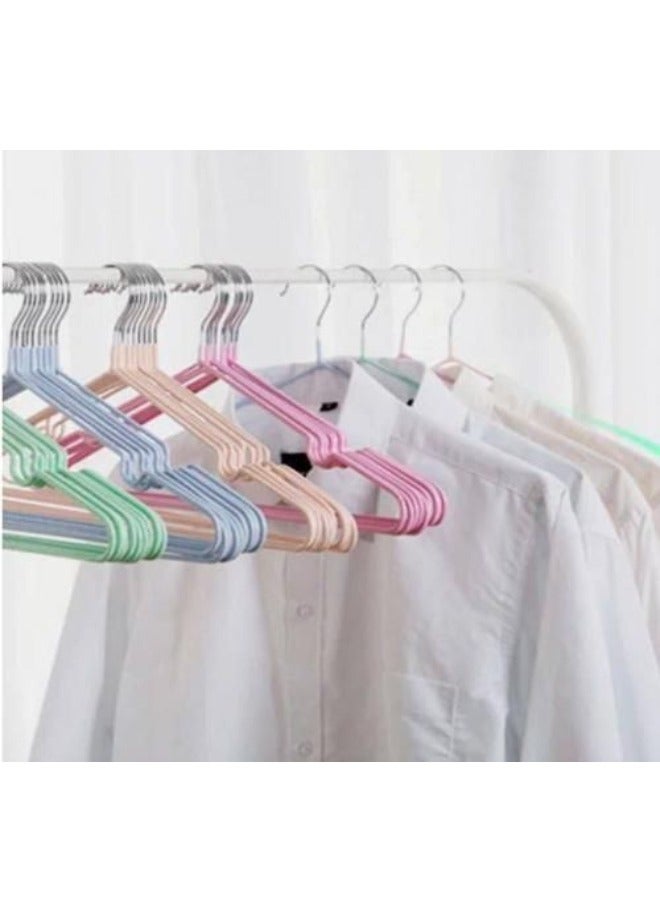 5-piece metal clothes hanger with silicone coating - Image 2