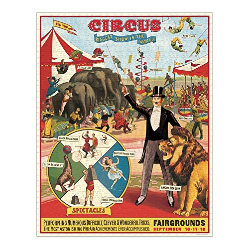 CAVANILLI & CO. Cavallini 1000 Piece Puzzle, Vintage Circus (PZL/Circus) - Image 2