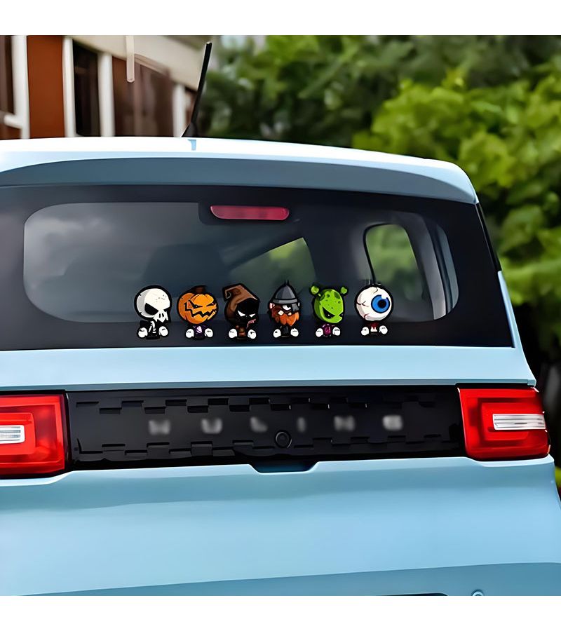 Gothic Cartoon Puppet Bear Death Knight Sticker Reflective PVC Decal For Car - Image 5