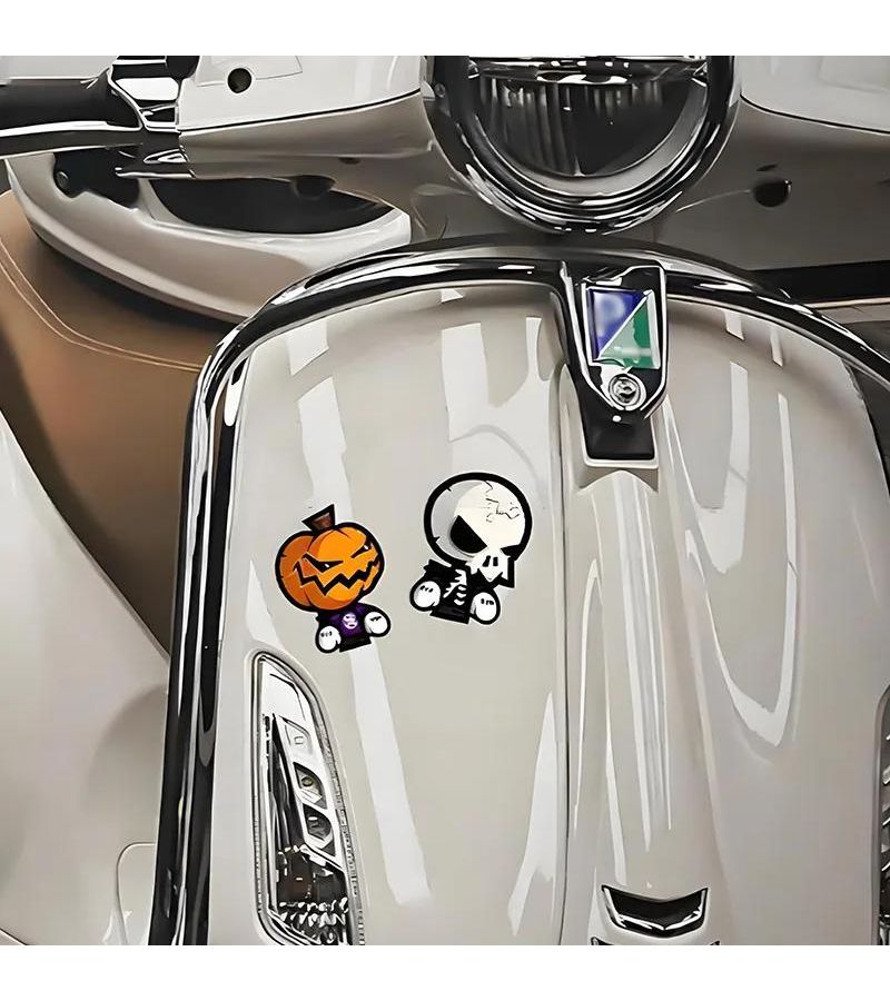 Gothic Cartoon Puppet Bear Death Knight Sticker Reflective PVC Decal For Car - Image 4