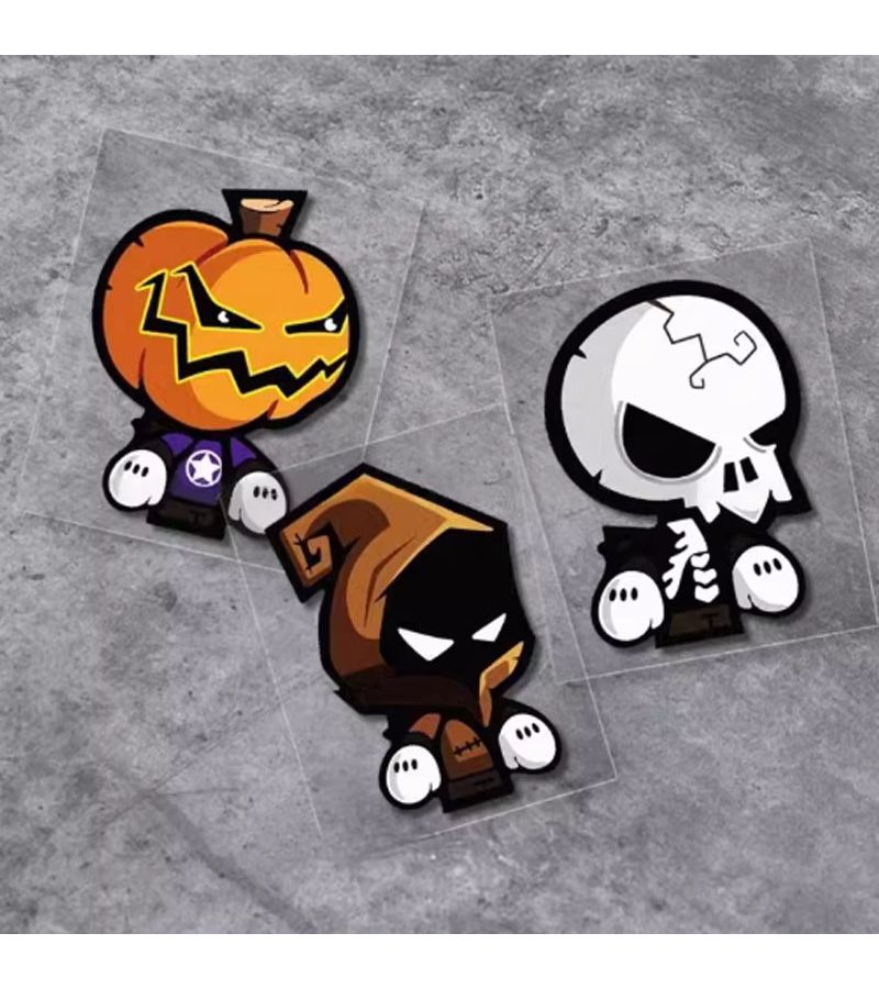 Gothic Cartoon Puppet Bear Death Knight Sticker Reflective PVC Decal For Car - Image 2