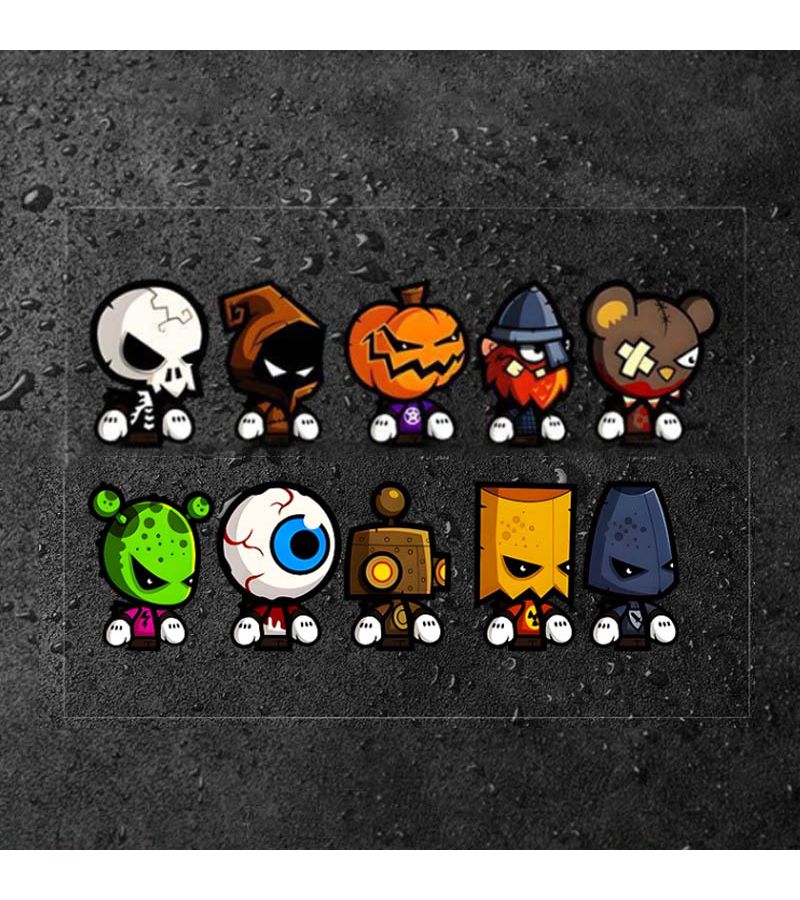Gothic Cartoon Puppet Bear Death Knight Sticker Reflective PVC Decal For Car - Image 1