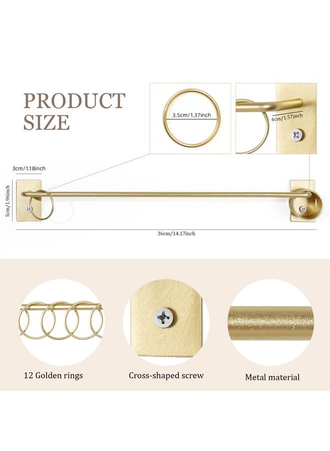 SNOWSTAR Metal Claw Clip Organizer Holder, Hair Clip Holder and Storage for Women and Girl,Claw Clips Hanger Display Hair Accessories for Wall Door Closet,Gold(1PCS) - Image 2