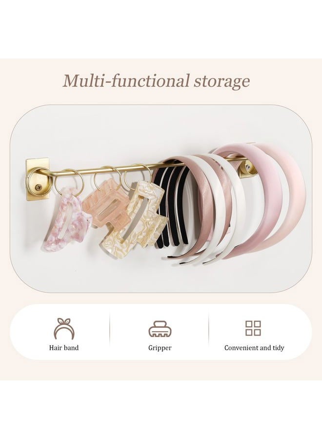 SNOWSTAR Metal Claw Clip Organizer Holder, Hair Clip Holder and Storage for Women and Girl,Claw Clips Hanger Display Hair Accessories for Wall Door Closet,Gold(1PCS) - Image 5