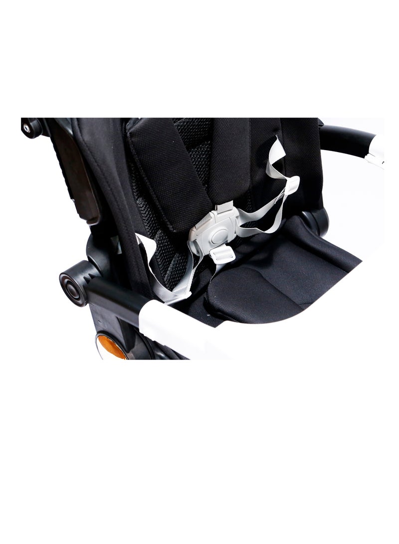 Baby's Nest 2 in 1 Stroller Black with Gold - Image 3