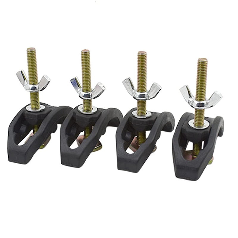 4Piece Arcuate Press Plate Clamps TTrack HoldDown Fixtures Universal CNC Router Drill Press Accessories Heavy Duty Workpiece Holding for Woodworking Metalworking and Engraving Machines
