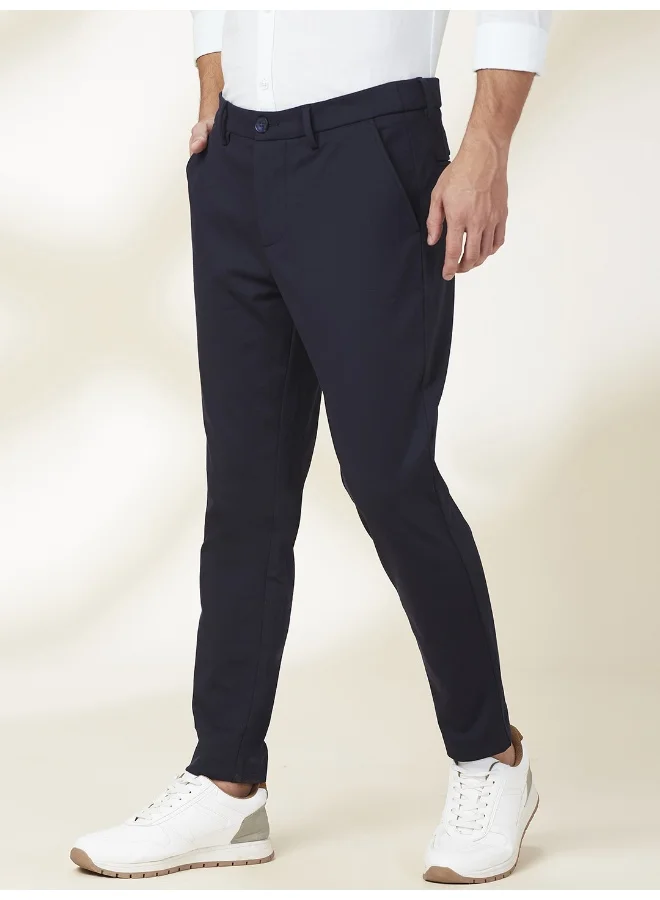 بيينغ هيومان Mens Dark Navy Cropped Fit Chinos