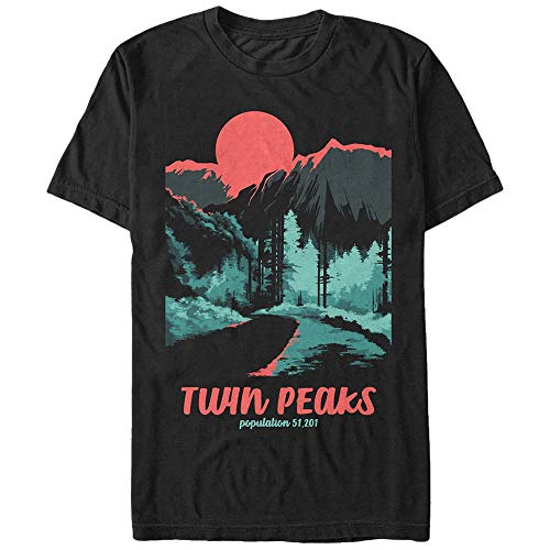 Fifth Sun Men's Twin Peaks Parks Poster T-Shirt, Black, XX-Large - Image 3