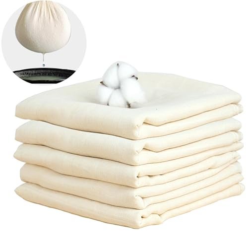 Hian 100% Muslin Cotton Cheese Cloth For Expert Cheese And Paneer Crafting - Finest Straining And Draining Fabric (5 Meter), 4.87 x 0.95 Meters, Off-White - Image 1