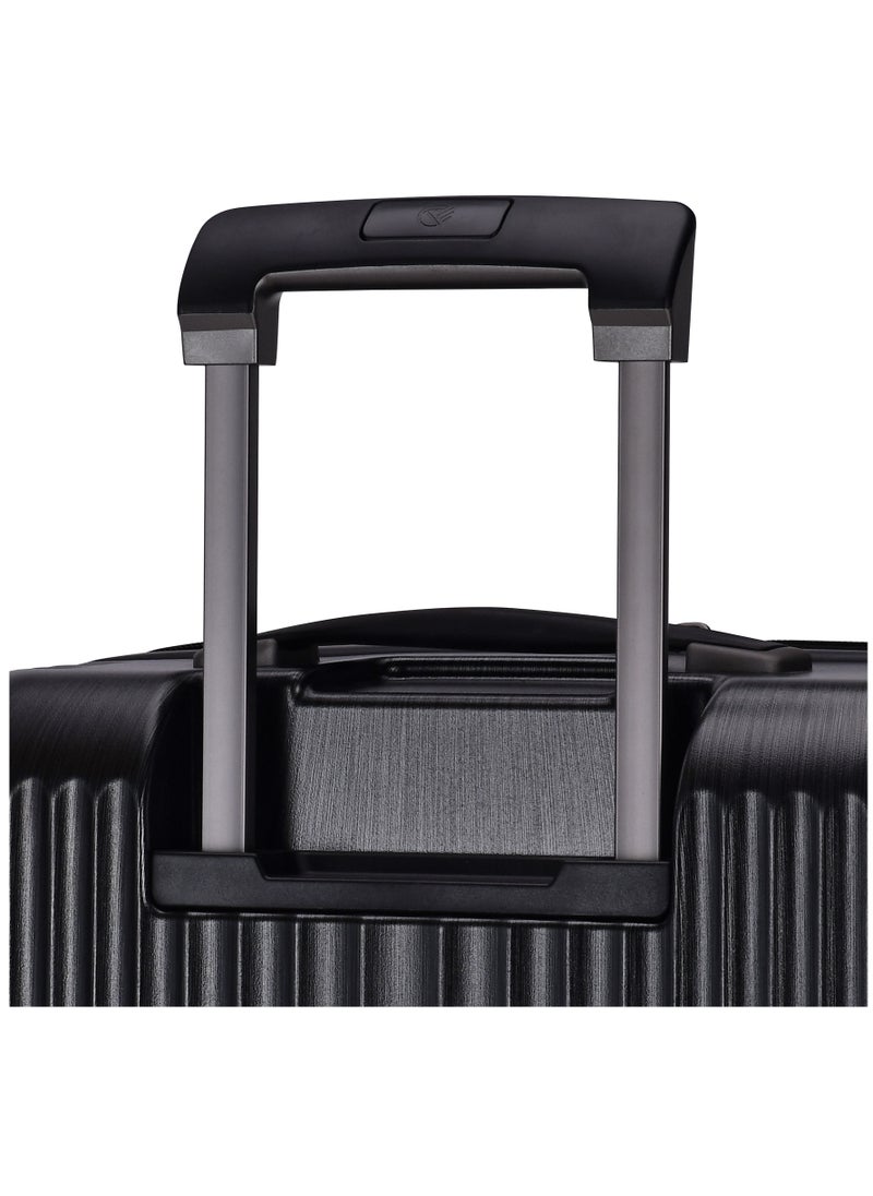 eminent - Hard Shell Travel Bag Alfred Front Loading Business Carry On Luggage trolley with Built in 2 sided TSA Compatible Combination Lock and USB Port KK50B Black - Image 1