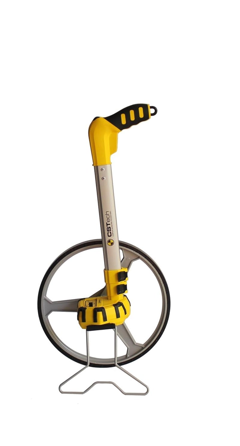 Roadometer Precision Metric Measuring Wheel for Professional Industrial Measuring Operations with HassleFree Readings Two Section Telescopic Handle YELLOW BLACK - Image 1