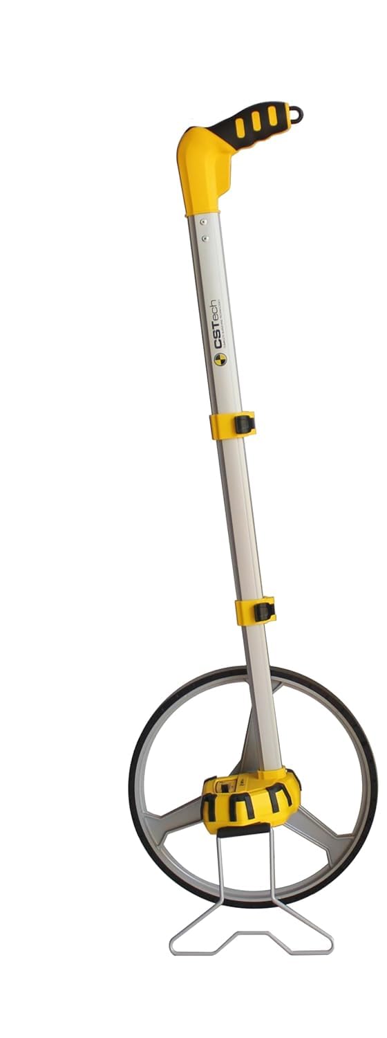 Roadometer Precision Metric Measuring Wheel for Professional Industrial Measuring Operations with HassleFree Readings Two Section Telescopic Handle YELLOW BLACK - Image 2