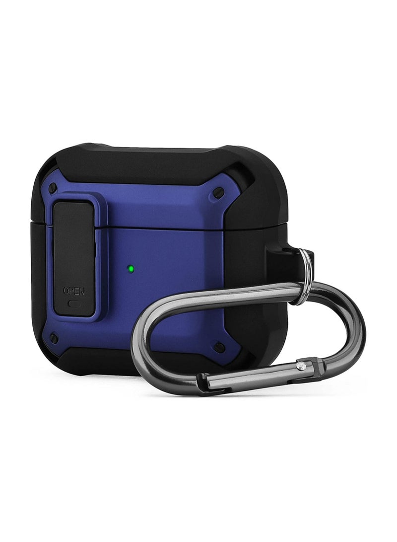 ELTRAZONE Airpods 3 Case with Lock and Keychain,Full-Body Rugged Military Grade Protective Cover for ipod 3rd Gen(2021),Shock Absorption Corner Design,Durable Armor Case - Image 1