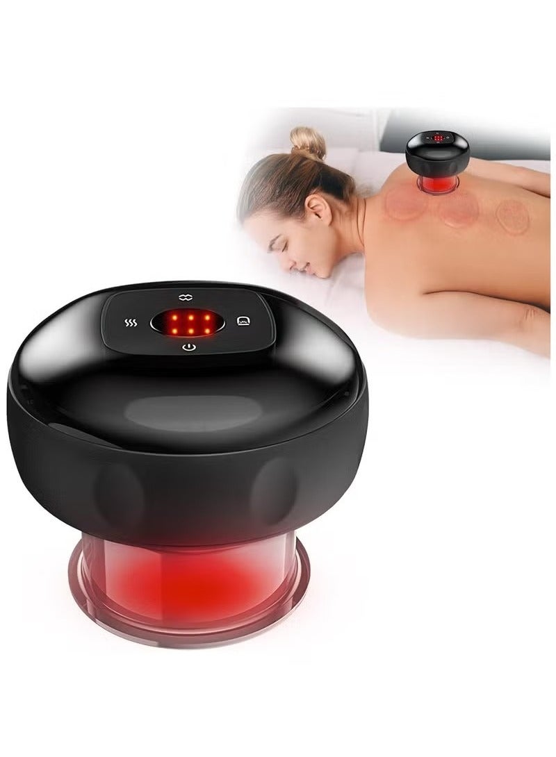 مجموعة حجامة كهربائية الة علاج الحجامة الكهربائية الذكية بضوء احمر , مدلك قابل لاعادة الشحن للرقبة والظهر - Image 2